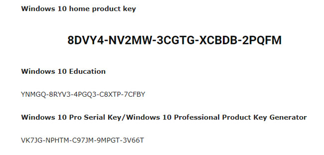 win10 home product key